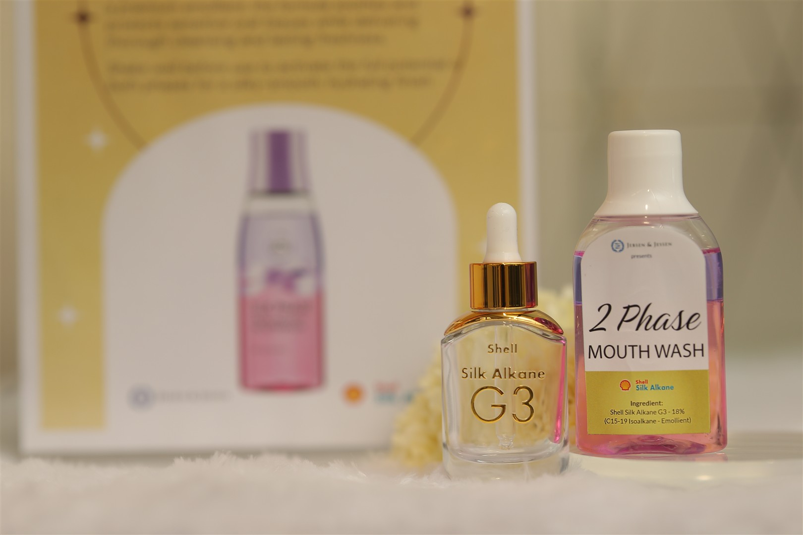 JJIT x Shell 7 2-Phase Mouthwash : One of six personal care formulation prototypes developed by Jebsen & Jessen Ingredients’ laboratory team using Shell ingredients
